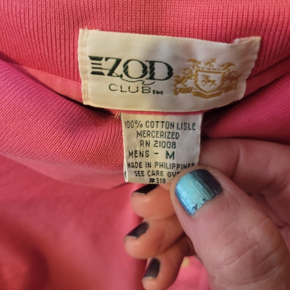 VINTAGE IZOD CLUB PINK EMBLEM POLO SHIRT - Picture 4 of 6